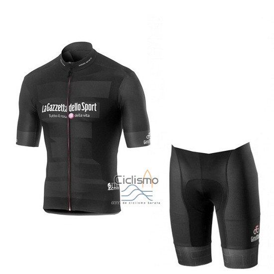 Giro d'Italia Ropa Ciclismo Culotte Corto 2019 Hombre Mangas Cortas Negro